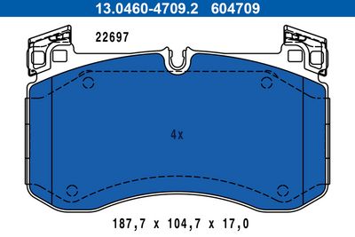 Brake Pad Set, disc brake 13.0460-4709.2