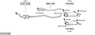 ABGASANLAGE BOSAL SYS01408