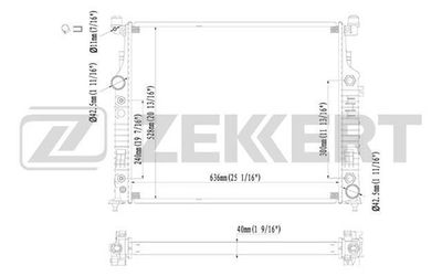 Радиатор, охлаждение двигателя ZEKKERT MK-1317 для MERCEDES-BENZ R-CLASS