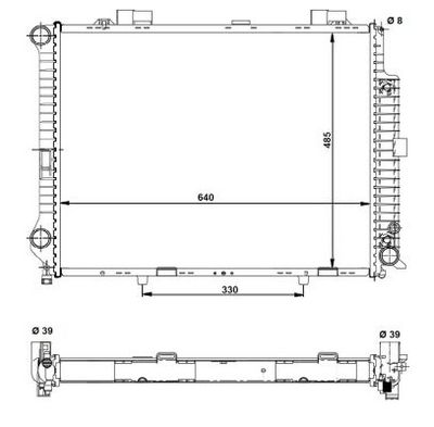 Radiator, engine cooling 58098