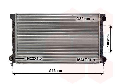 VAN WEZEL 58002071 Радиатор охлаждения двигателя для VW PASSAT B3/B4 Variant (3A5, 35I)