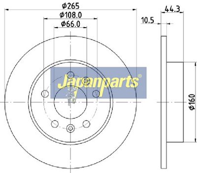 JAPANPARTS Stabdžių diskas