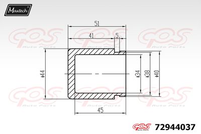 Поршень, корпус скобы тормоза MAXTECH 72944037 для LEXUS NX