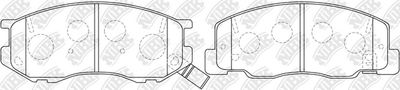 NiBK PN1404 Тормозные колодки и сигнализаторы для TOYOTA PREVIA I (_R1_, _R2_) 2.4 4WD (TCR21_, TCR20_)