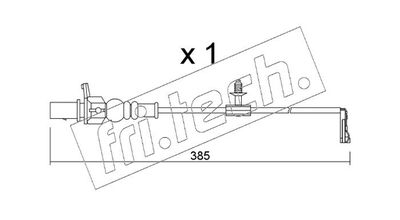 Styk ostrzegawczy, zużycie okładzin hamulcowych FRI.TECH. SU.348