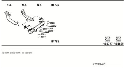 SISTEM DE ESAPAMENT WALKER VW70303A