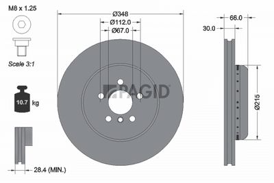 спирачен диск PAGID 65184NHC
