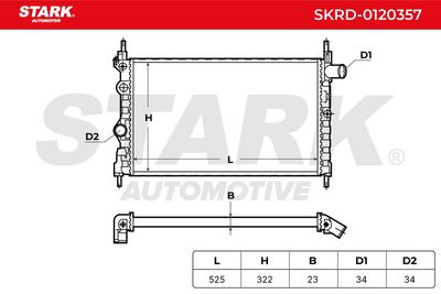 радиатор, охлаждане на двигателя STARK SKRD-0120357