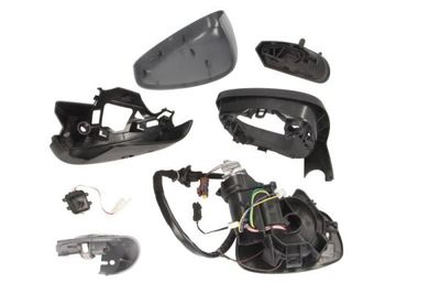 Zijspiegel Rechts (elektrisch, in reliëf, met verwarming, under-coated, met geheugen, elektrisch opklapbaar, met indicator) past: DS DS4  CITROEN DS4 05.11-12.18