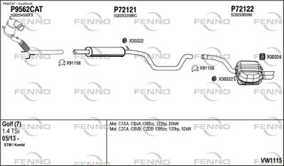 Układ wydechowy FENNO VW1115