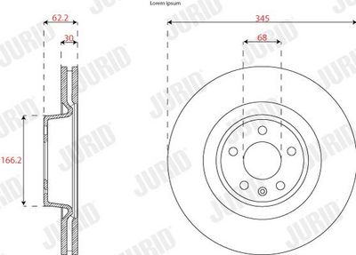 BREMSSCHEIBE JURID 563309JC1 1