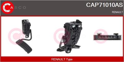 SET PEDALE CONDUCERE CASCO CAP71010AS