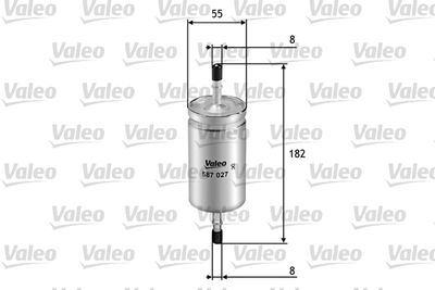 VALEO 587027 Топливный фильтр  для FORD  (Форд Фокус)