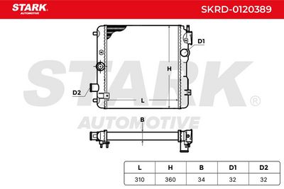 радиатор, охлаждане на двигателя STARK SKRD-0120389