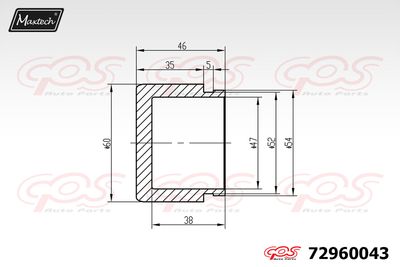 Поршень, корпус скобы тормоза MAXTECH 72960043 для TOYOTA SUPRA