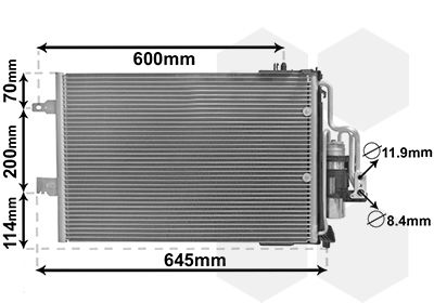 VAN WEZEL 37005385 Радиатор кондиционера  для OPEL COMBO (Опель Комбо)