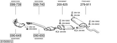 Układ wydechowy BOSAL SYS05512