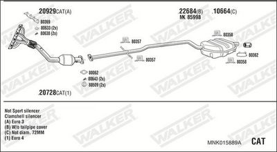 Изпускателна система WALKER MNK015889A