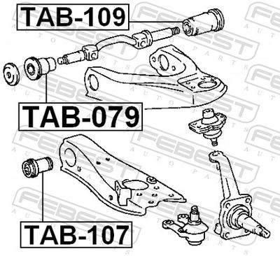 Mounting, control/trailing arm TAB-109