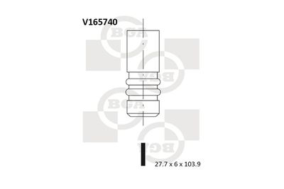 BGA V165740 Клапан выпускной  для RENAULT KOLEOS (Рено Kолеос)