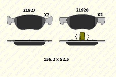 KALE 21927 179 05 Тормозные колодки и сигнализаторы  для FIAT PUNTO (188_) 1.9 JTD