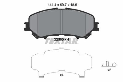 Brake Pad Set, disc brake 2206501