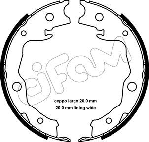 Brake Shoe Set, parking brake 153-450