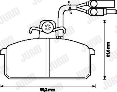 Комплект тормозных колодок, дисковый тормоз JURID 571455J для LANCIA PRISMA