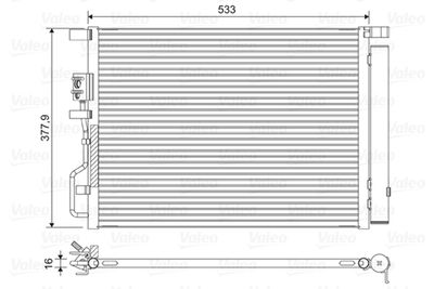 VALEO 822612 Радиатор кондиционера  для HYUNDAI TUCSON (Хендай Туксон)
