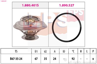 Termostat, chladivo EPS 1.880.401