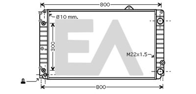 EACLIMA 31R02098 Радиатор охлаждения двигателя для AUDI A8 D2 (4D2, 4D8)