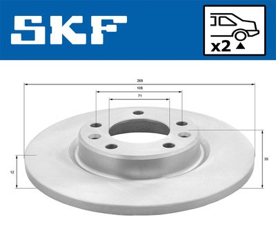 DISC FRANA SKF VKBD90087S2 1