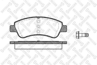 Комплект тормозных колодок, дисковый тормоз STELLOX 852 000B-SX для MITSUBISHI ASX
