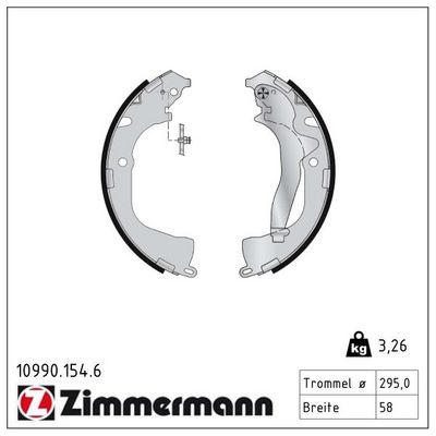 комплект спирачна челюст ZIMMERMANN