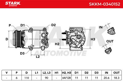 компресор, климатизация STARK SKKM-0340152