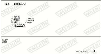 Układ wydechowy WALKER HYK020104A