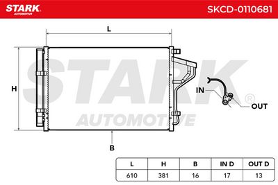 кондензатор, климатизация STARK SKCD-0110681