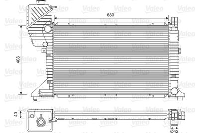 VALEO 734689 Радиатор охлаждения двигателя  для MERCEDES-BENZ SPRINTER (Мерседес Спринтер)
