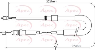 Cable Pull, parking brake APEC CAB1379