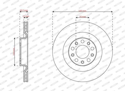 BREMSSCHEIBE FERODO DDF3038C 1