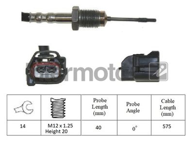 Sensor, exhaust gas temperature Intermotor 27381