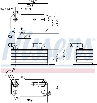 Oljekylare, automatisk transmission NISSENS 91389