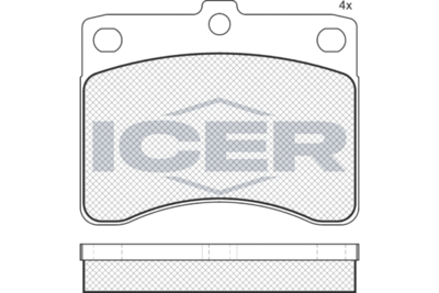 Комплект тормозных колодок, дисковый тормоз ICER 180725 для DAIHATSU MOVE