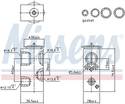 Expanzní ventil, klimatizace NISSENS 999581