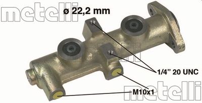 Главный тормозной цилиндр METELLI 05-0132 для FORD TRANSIT