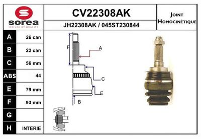 SET ARTICULATIE PLANETARA EAI CV22308AK