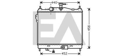 Радиатор, охлаждение двигателя EACLIMA 31R28069 для HYUNDAI GETZ