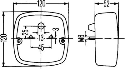 HELLA - Zadné svetlo ATLAS COPCO, AEBI, PORSCHE, HITACHI, … , 2SD 002 514-161
