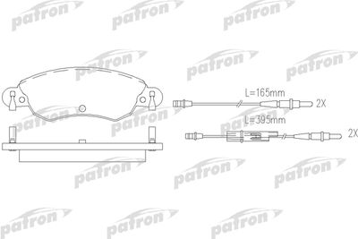 Комплект тормозных колодок, дисковый тормоз PATRON PBP1410 для CITROËN C5