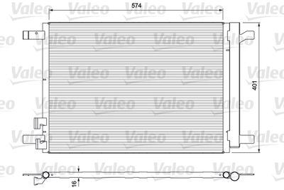 VALEO 814375 Радіатор кондиціонера для SEAT (Сеат)